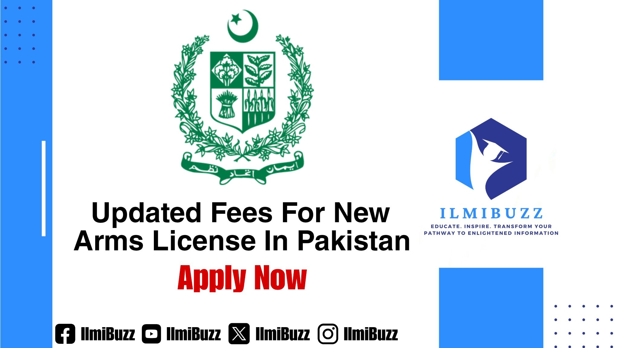 Updated Fees for New Arms License in Pakistan