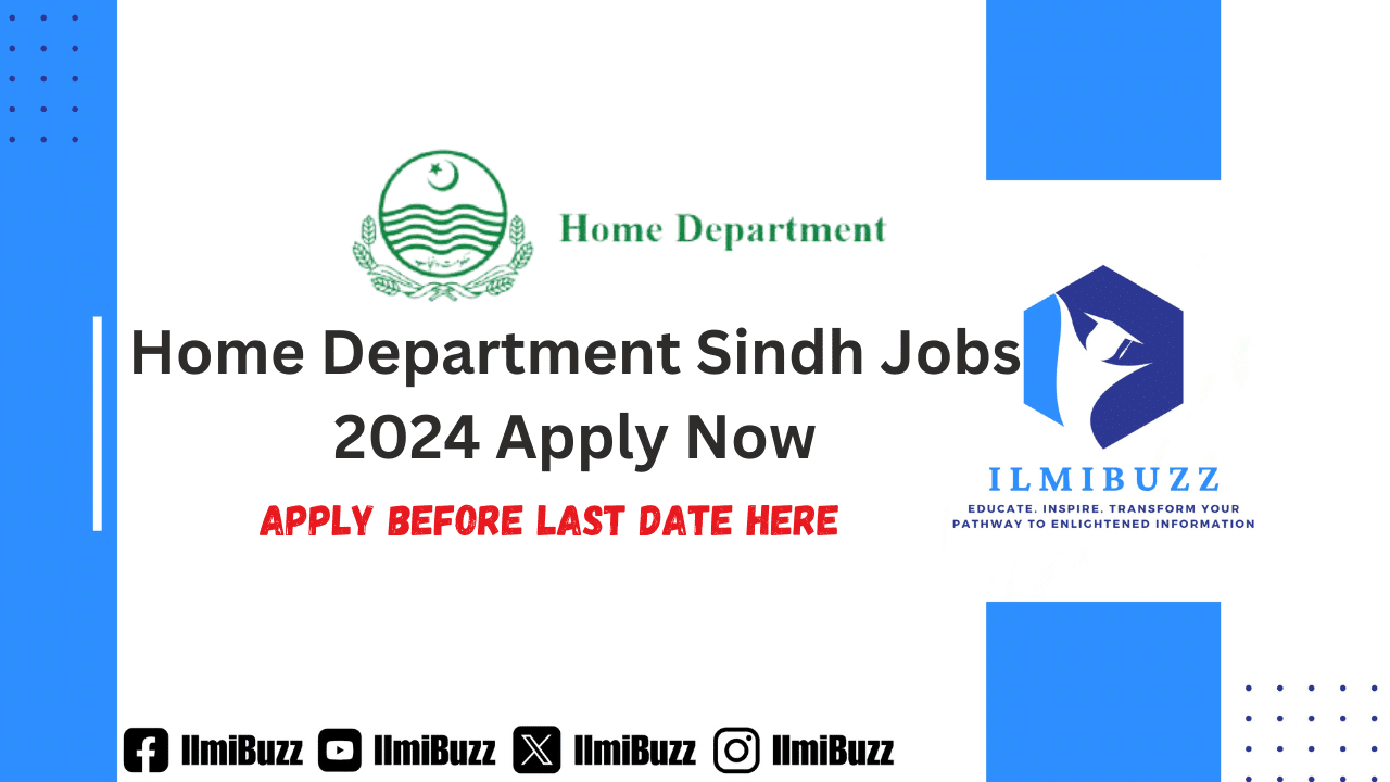 Home Department Sindh Jobs 2024