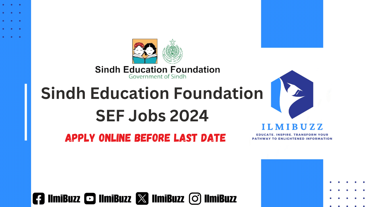 Sindh Education Foundation SEF Jobs 2024